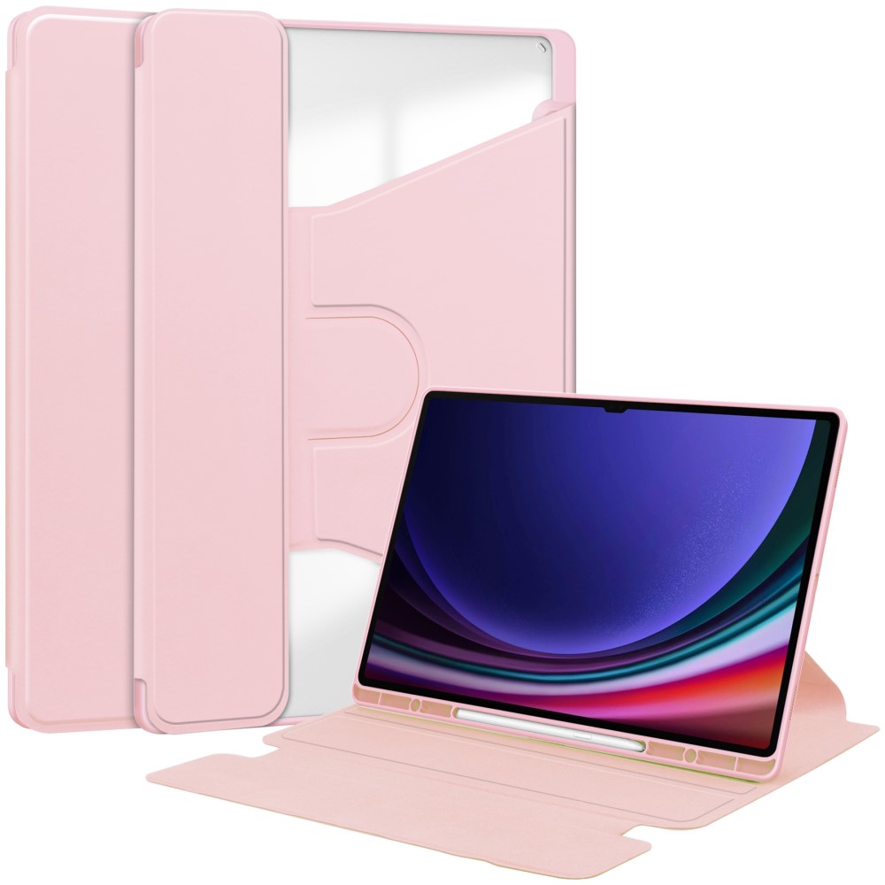  Samsung Galaxy Tab S10 Ultra Fodral 360° Rotation Rosa - Teknikhallen.se