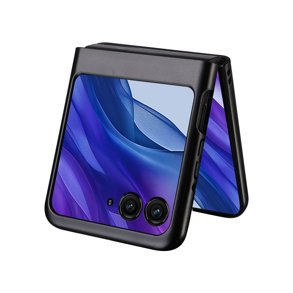  Motorola Razr 60 / 50 5G Skal Litchi Textur Svart - Teknikhallen.se