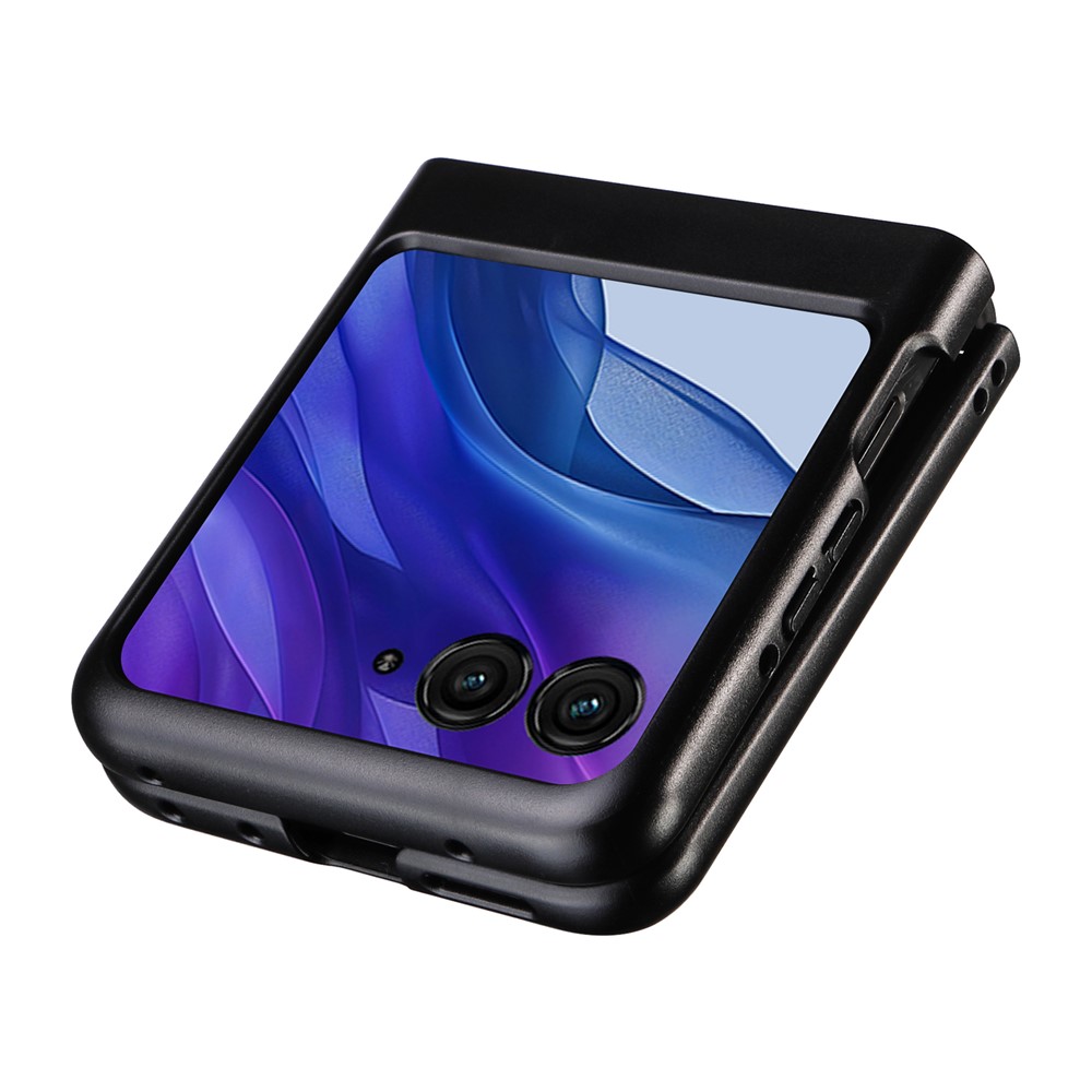  Motorola Razr 60 / 50 5G Skal Litchi Textur Svart - Teknikhallen.se