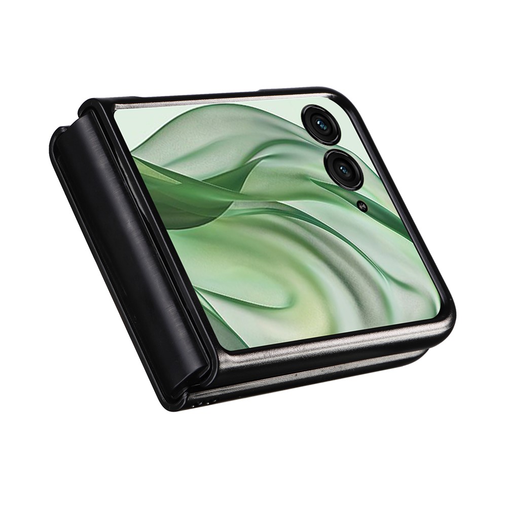  Motorola Razr 50 Ultra 5G Skal Litchi Textur Svart - Teknikhallen.se