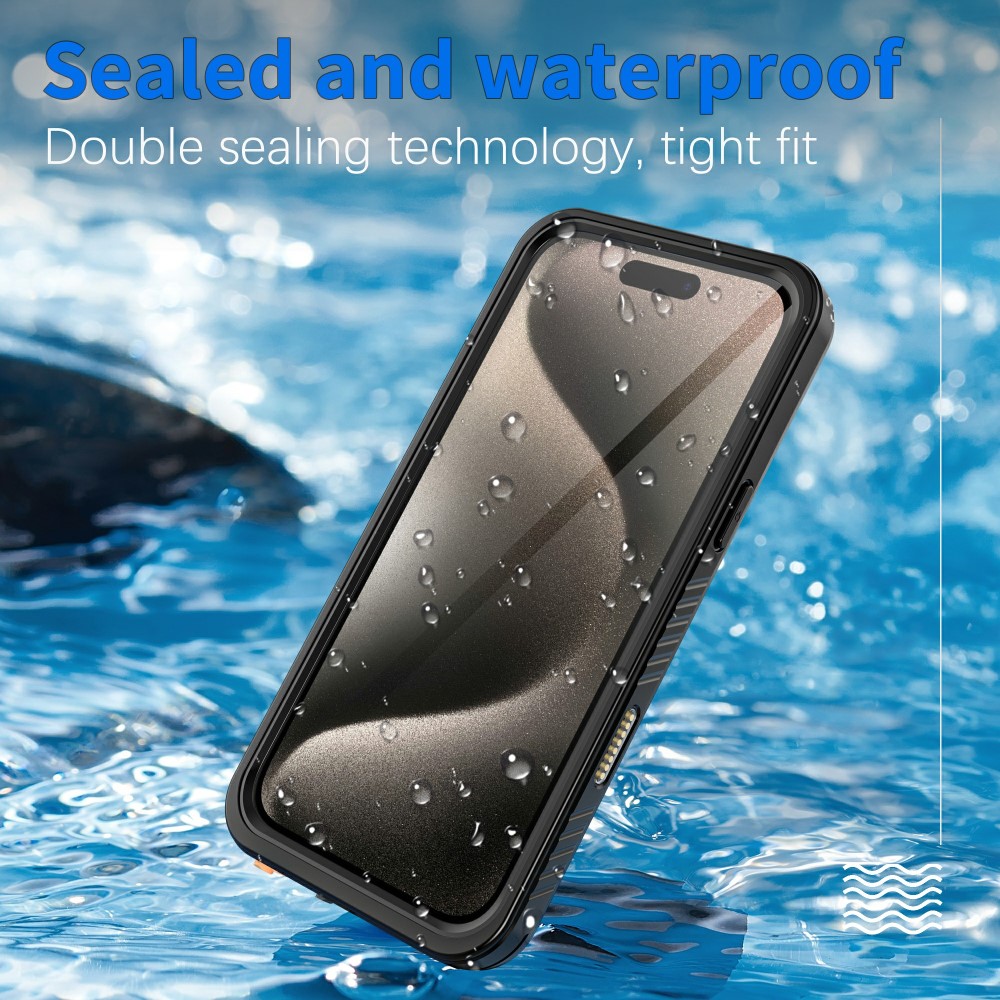 REDPEPPER REDPEPPER iPhone 16 Pro Max Skal 360 Vattentät IP68 Svart - Teknikhallen.se