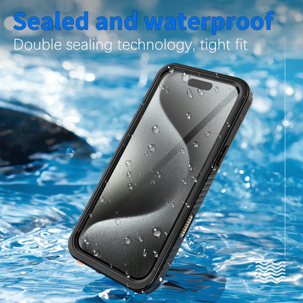 REDPEPPER REDPEPPER iPhone 16 Pro Skal 360 Vattentät IP68 Svart - Teknikhallen.se