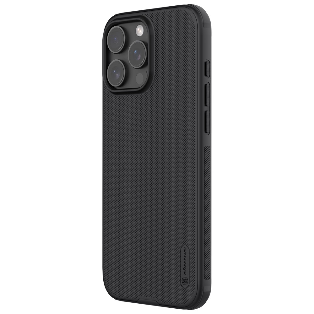 NILLKIN NILLKIN iPhone 16 Pro Max Skal MagSafe Frosted Shield Svart - Teknikhallen.se