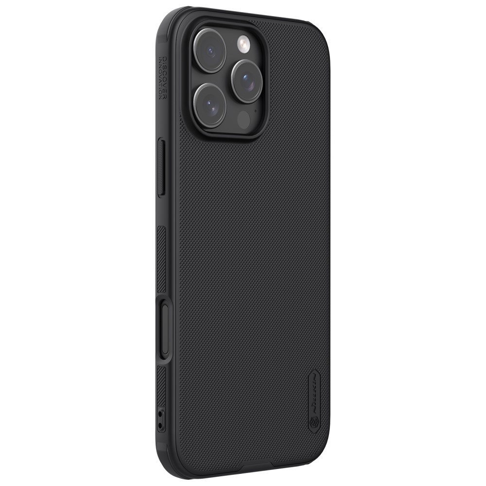 NILLKIN NILLKIN iPhone 16 Pro Max Skal MagSafe Frosted Shield Svart - Teknikhallen.se