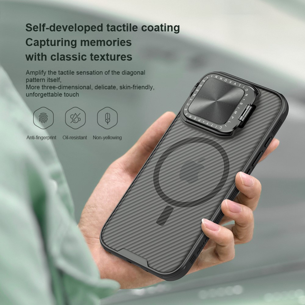 NILLKIN NILLKIN iPhone 16 Pro Max Skal MagSafe CamShield Prop Svart - Teknikhallen.se