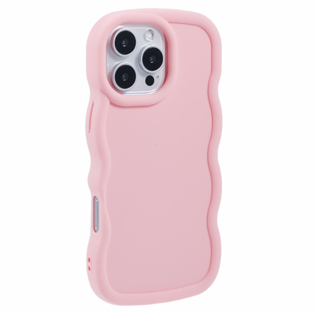  iPhone 16 Pro Mobilskal Wavy Ljus Rosa - Teknikhallen.se
