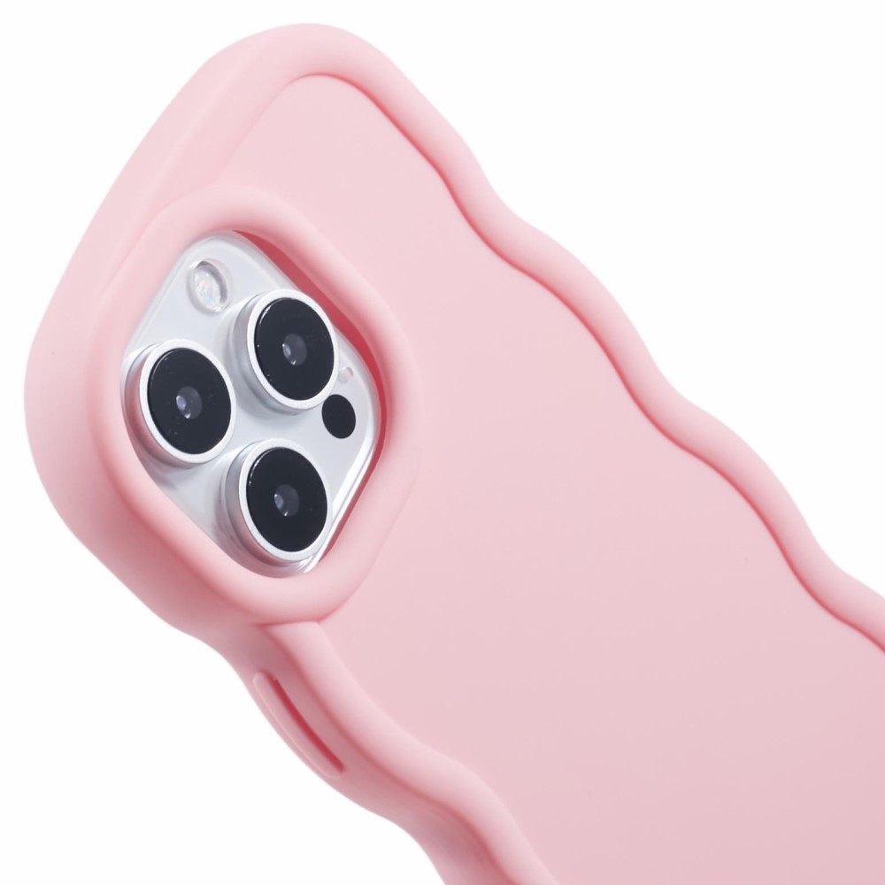  iPhone 16 Pro Mobilskal Wavy Ljus Rosa - Teknikhallen.se