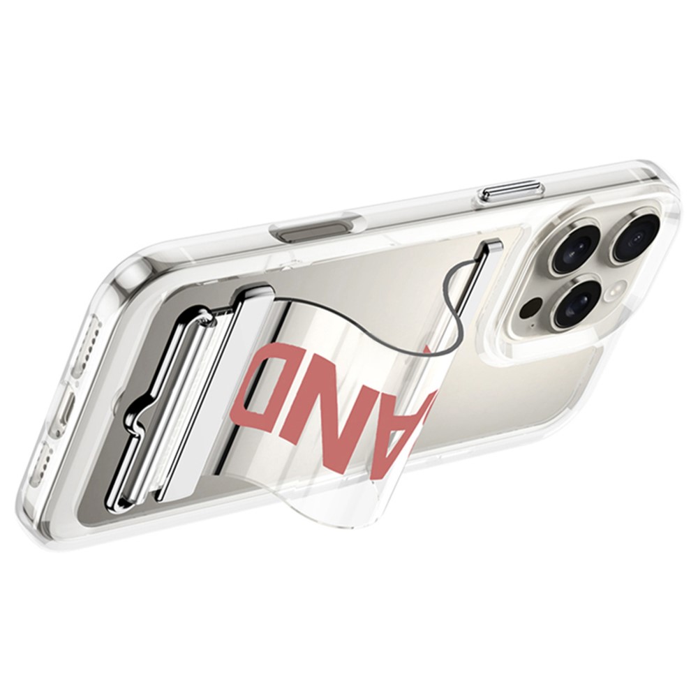 GKK GKK iPhone 16 Pro Skal Med Strap Transparent / Silver - Teknikhallen.se