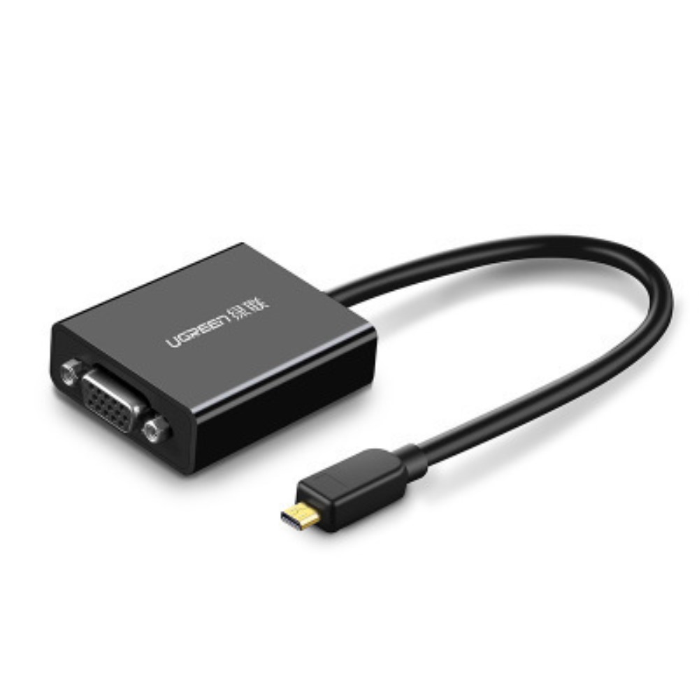 UGREEN UGREEN 1080p Micro HDMI Till VGA Adapter Svart - Teknikhallen.se