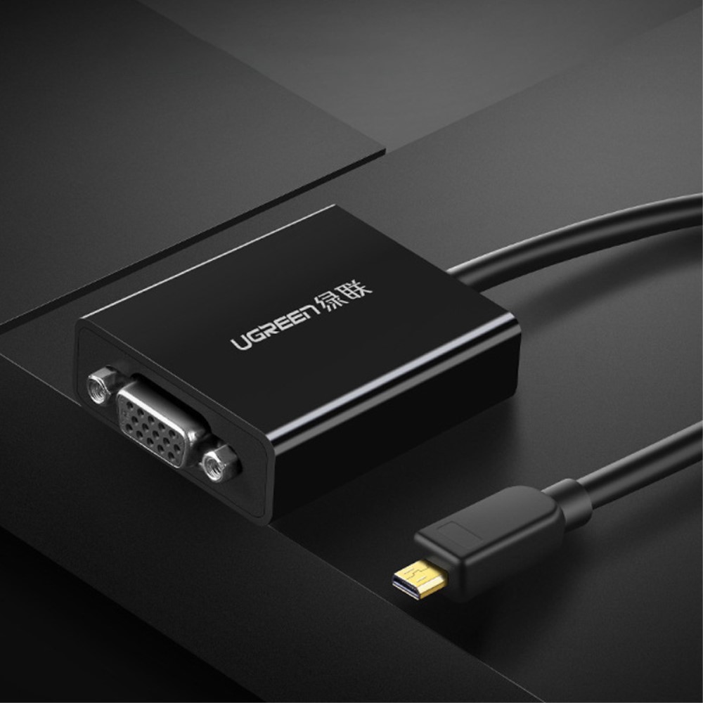 UGREEN UGREEN 1080p Micro HDMI Till VGA Adapter Svart - Teknikhallen.se