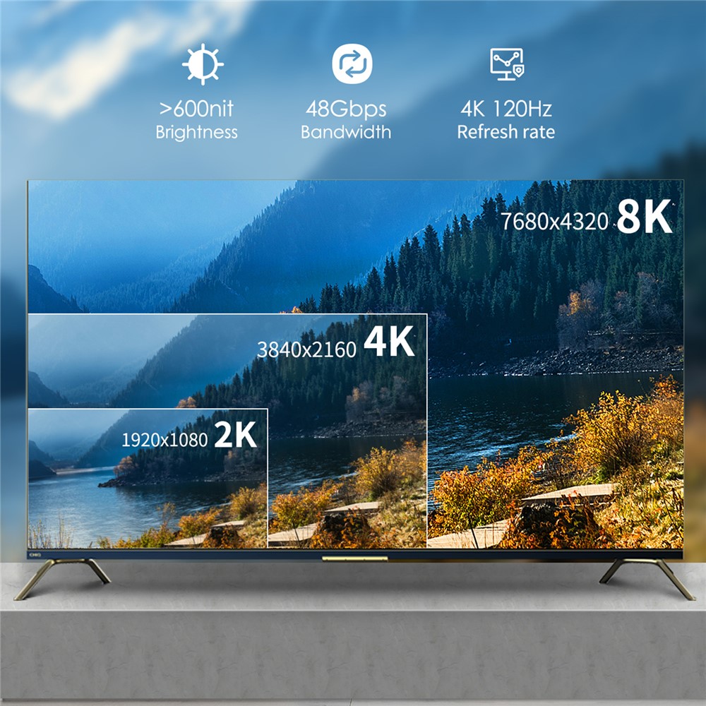 LENTION LENTION 1.5m 8K HDMI - HDMI Kabel Svart - Teknikhallen.se