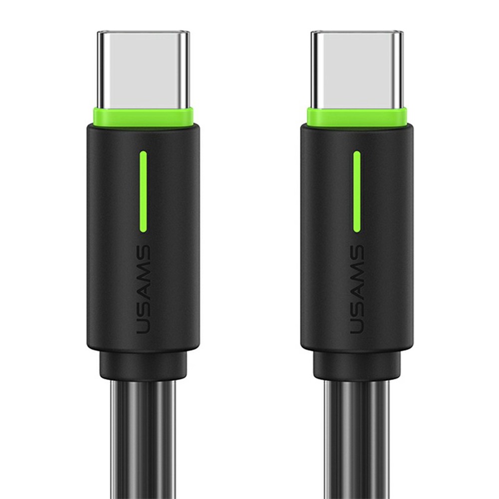 USAMS USAMS 1m 60W USB-C - USB-C Kabel Svart - Teknikhallen.se