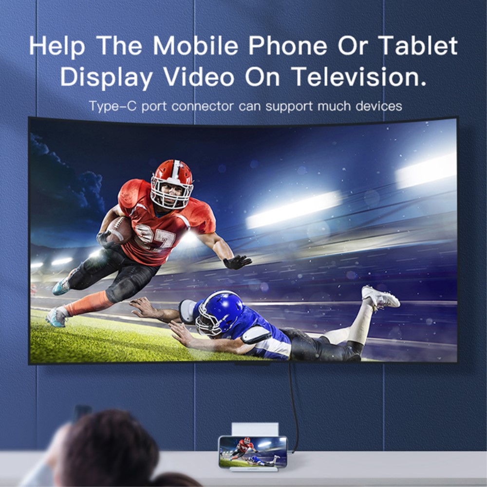 YESIDO YESIDO 2m 4K 60Hz USB-C - HDMI Svart - Teknikhallen.se