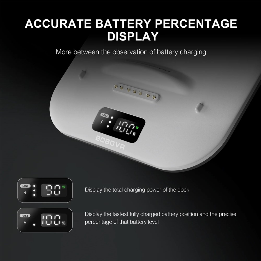 BOBOVR BOBOVR 30W Laddningsstation För 3x B100 Batteri Vit - Teknikhallen.se