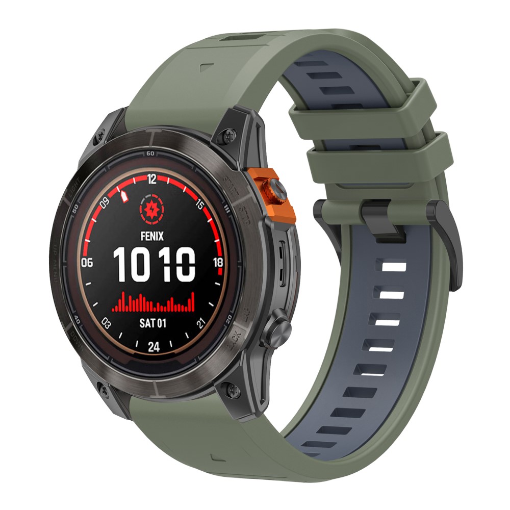  Garmin Fenix 22 mm Armband Quick Release Silikon Grön - Teknikhallen.se