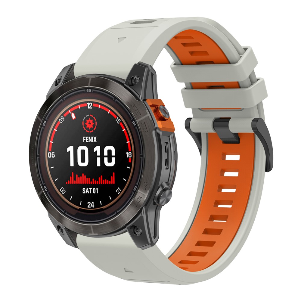  Garmin Fenix 26 mm Armband Quick Release Silikon Grå - Teknikhallen.se