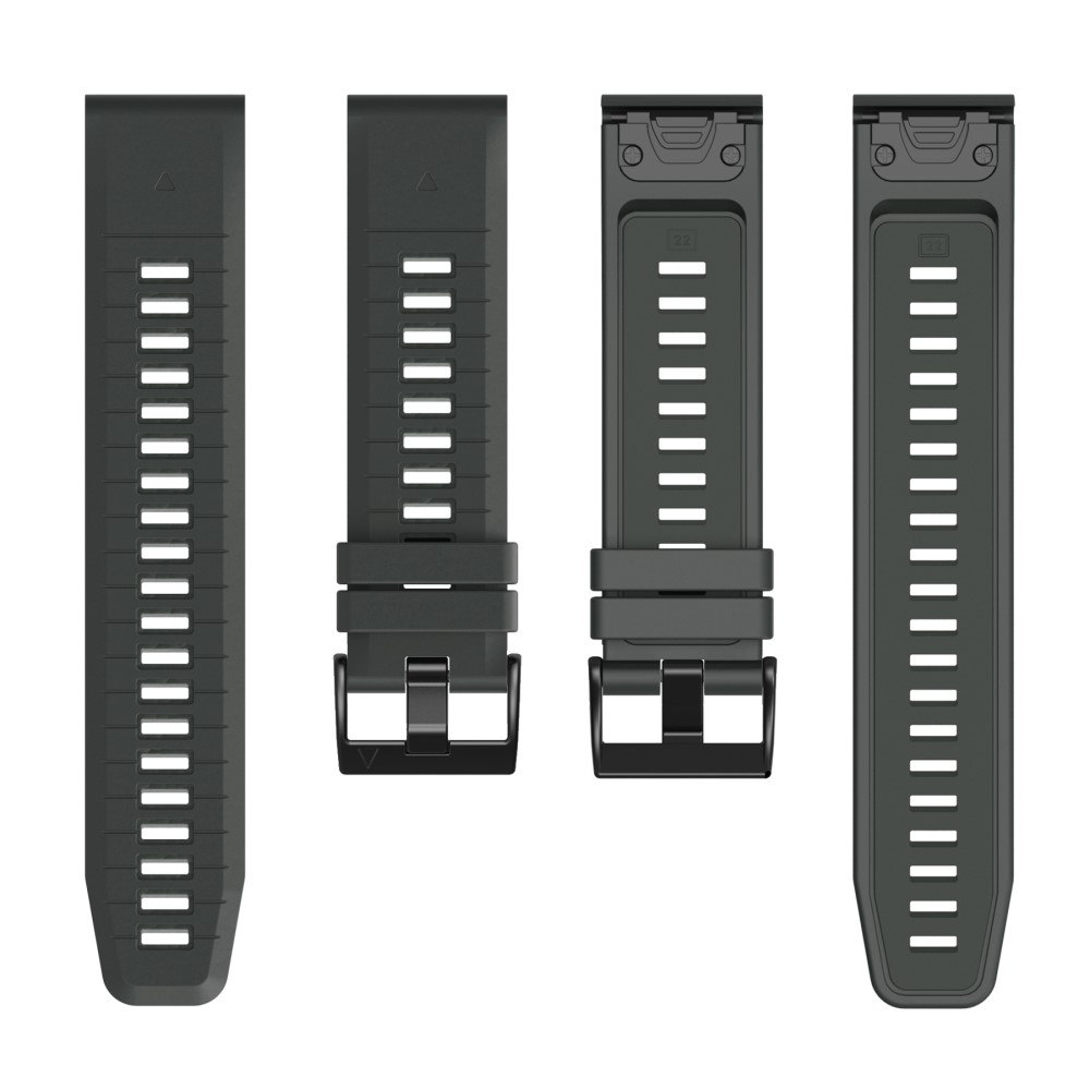  Garmin Fenix 26 mm Armband Quick Release Silikon Grå - Teknikhallen.se