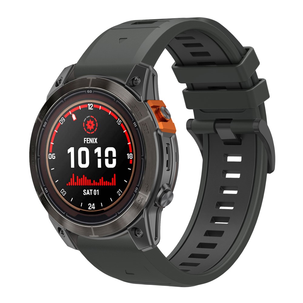  Garmin Fenix 26 mm Armband Quick Release Silikon Grå - Teknikhallen.se