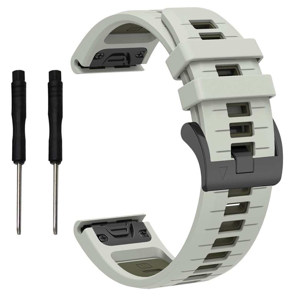  Garmin Fenix 26 mm Armband Quick Release Silikon Grå - Teknikhallen.se