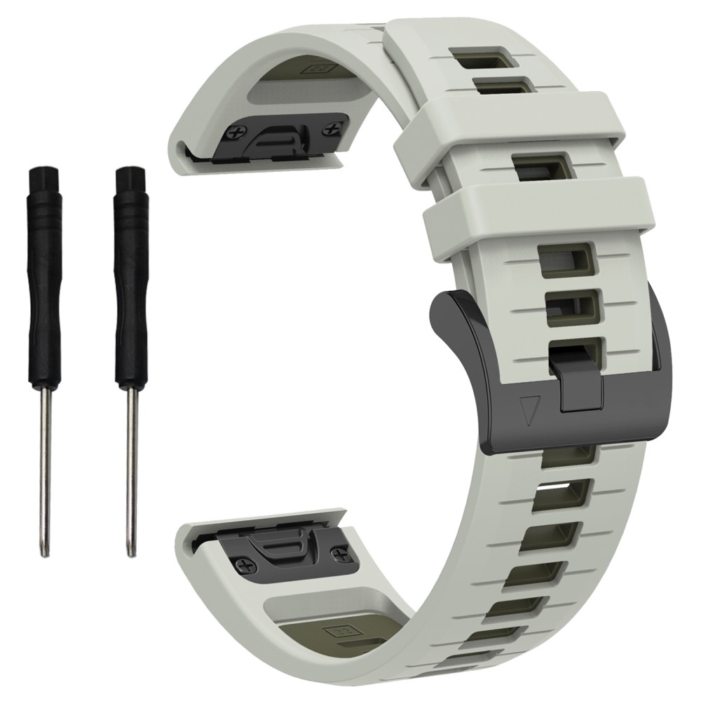  Garmin Fenix 26 mm Armband Quick Release Silikon Grå - Teknikhallen.se