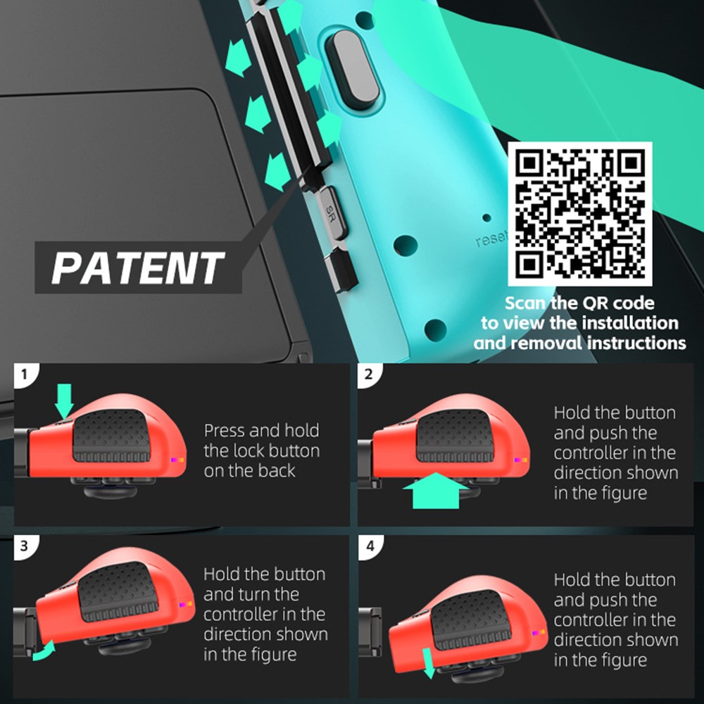DATA FROG DATA FROG Nintendo Switch Joy-Con Kontroll Svart - Teknikhallen.se