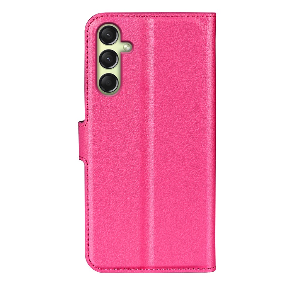  Samsung Galaxy A16 Fodral Litchi Läder Rosa - Teknikhallen.se