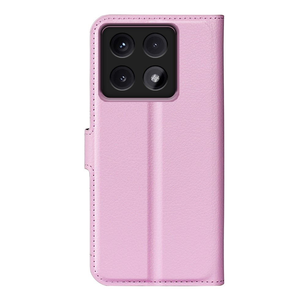  Xiaomi 14T Fodral Litchi Läder Ljus Rosa - Teknikhallen.se