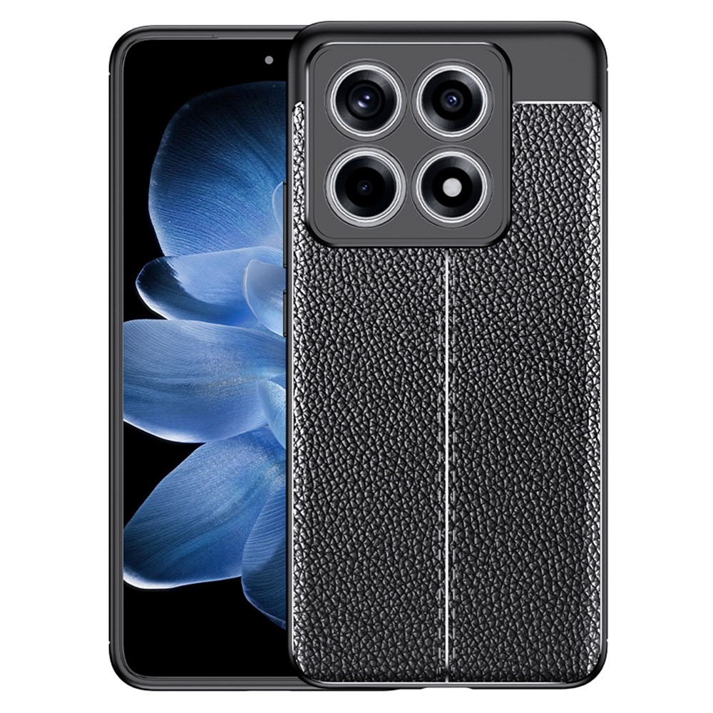  Xiaomi 14T Skal Litchi Textur Svart - Teknikhallen.se