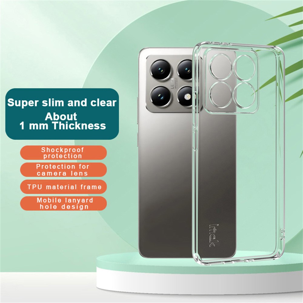 IMAK IMAK Xiaomi 14T Skal Ultra Slim TPU Transparent - Teknikhallen.se