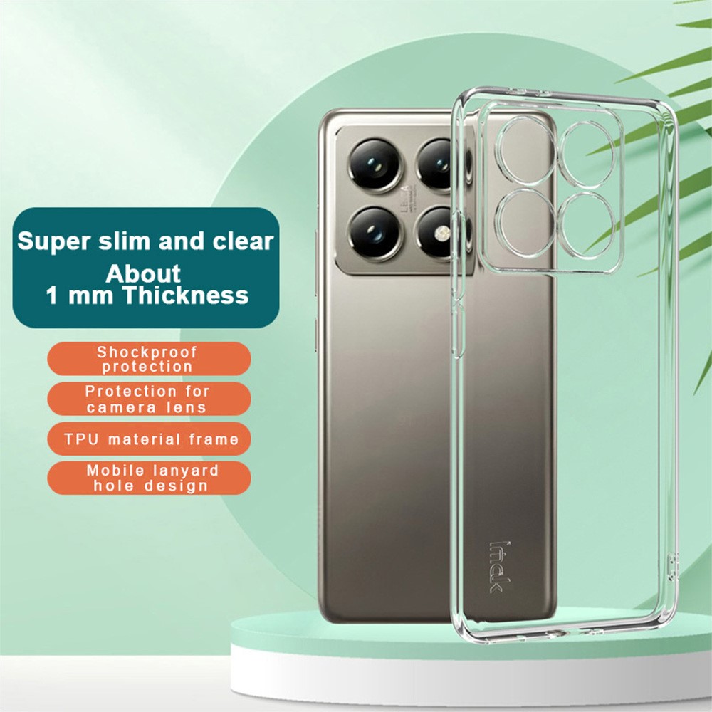 IMAK IMAK Xiaomi 14T Pro Skal Ultra Slim TPU Transparent - Teknikhallen.se