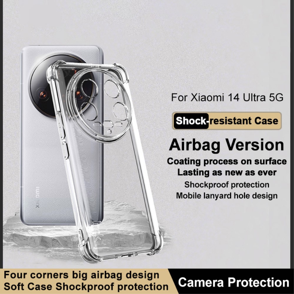 IMAK IMAK Xiaomi 14 Ultra Skal TPU AirBag Transparent - Teknikhallen.se