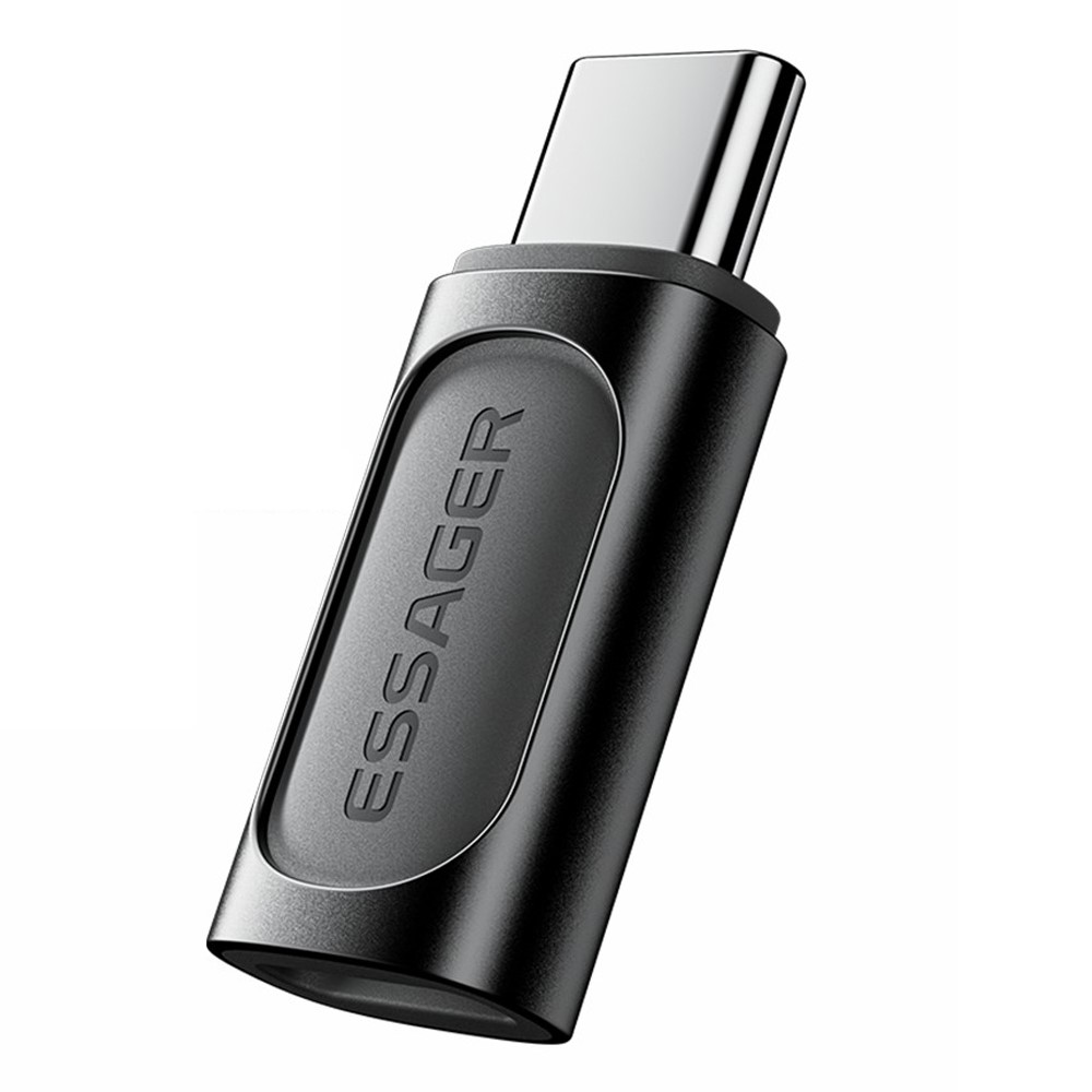 ESSAGER ESSAGER Lightning Hona - USB-C Hane Adapter Svart - Teknikhallen.se