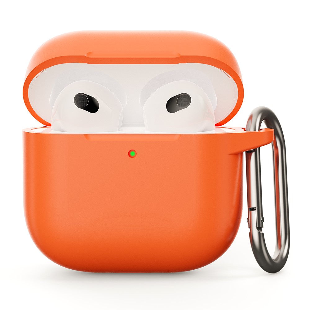  AirPods 4 Skal Med Krok Silikon Orange - Teknikhallen.se