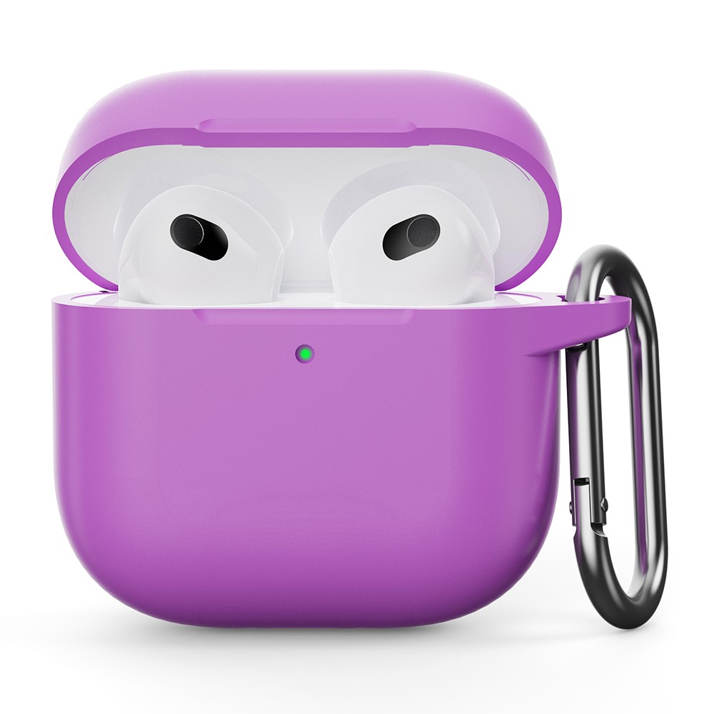  AirPods 4 Skal Med Krok Silikon Lila - Teknikhallen.se