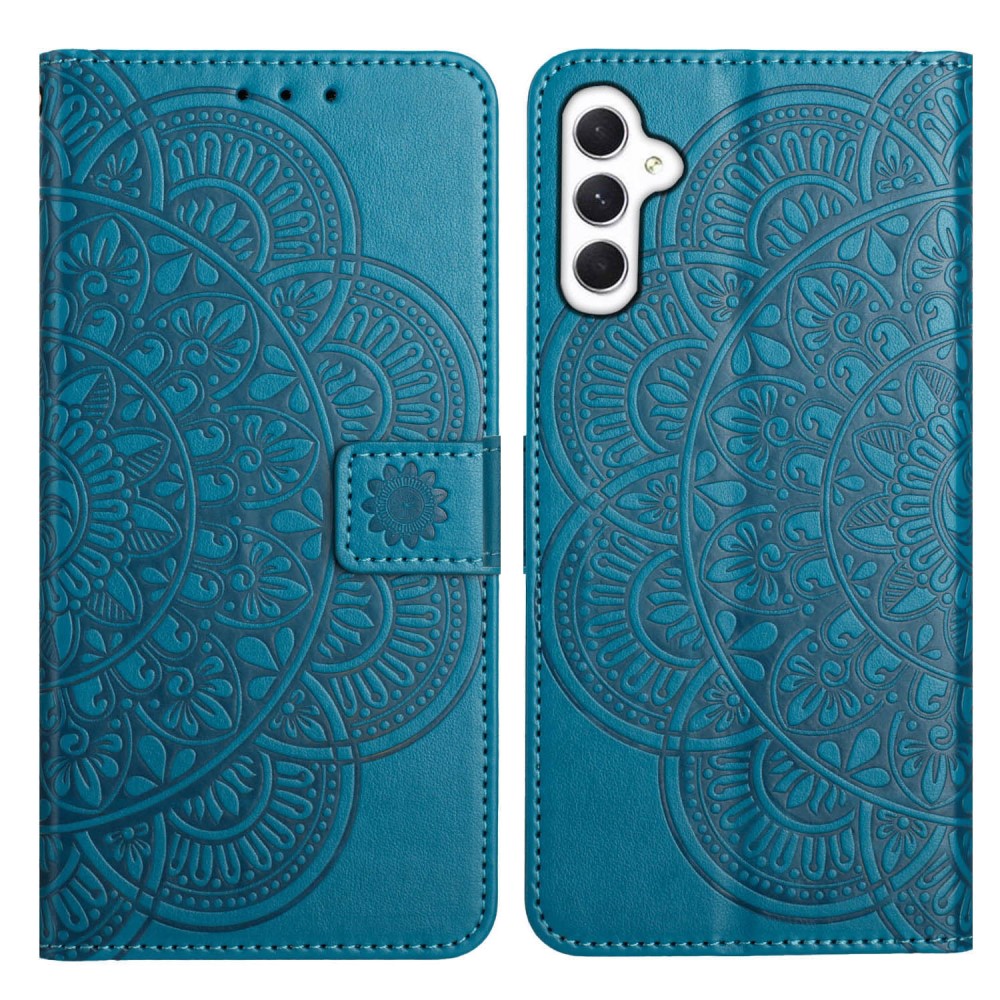  Samsung Galaxy A16 / A26 5G Fodral Mandala Läder Blå - Teknikhallen.se