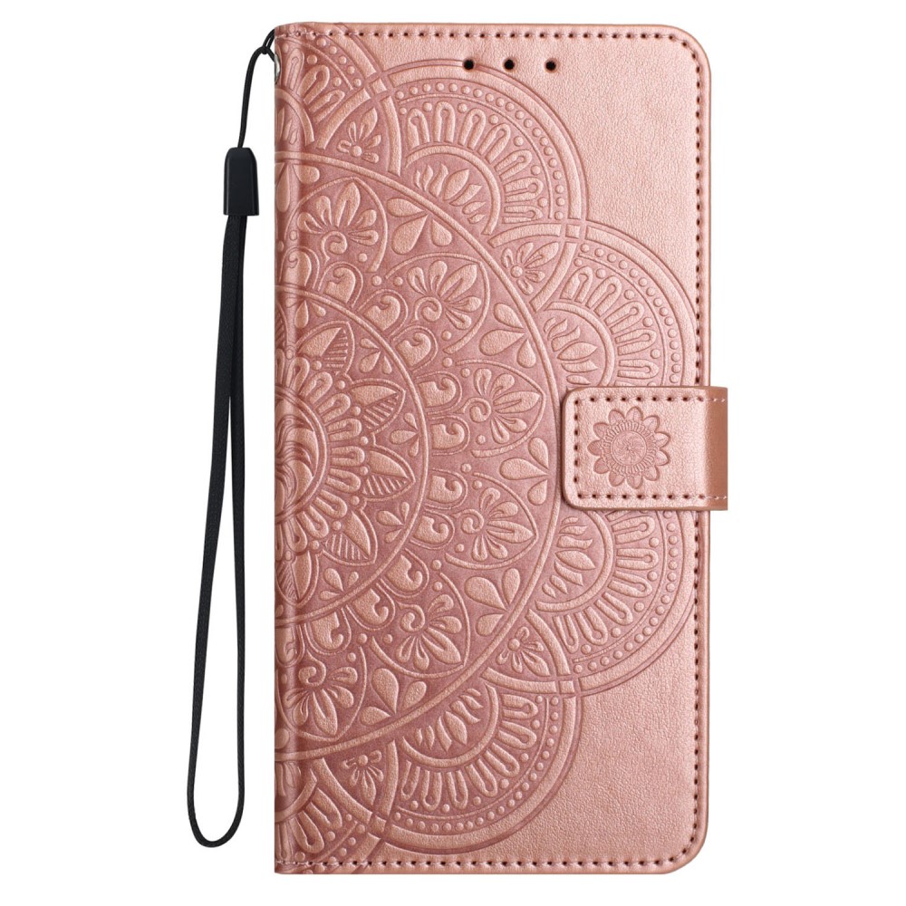  Samsung Galaxy A16 / A26 5G Fodral Mandala Läder Roséguld - Teknikhallen.se