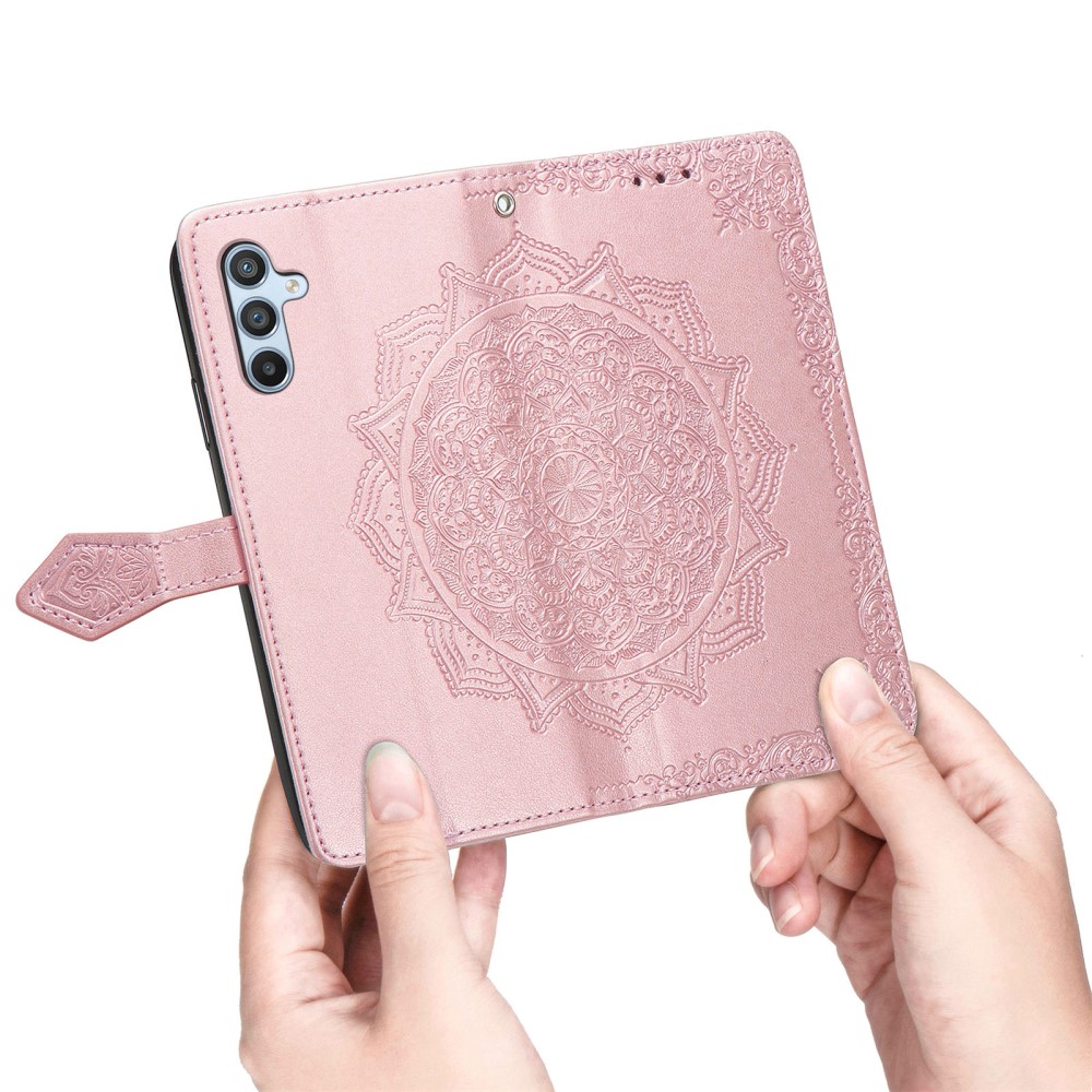  Samsung Galaxy A36 5G/A56 5G Fodral Mandala Läder Roséguld - Teknikhallen.se