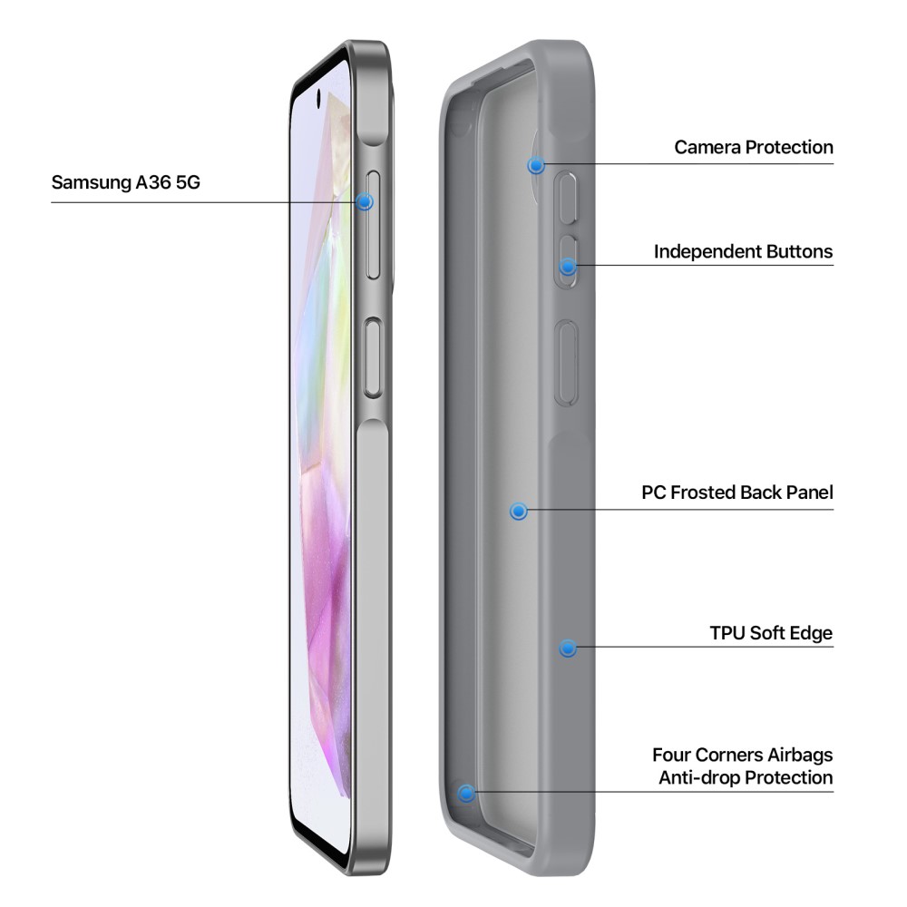 DUX DUCIS DUX DUCIS Galaxy A36 5G/A56 5G Skal Yind Series Grå - Teknikhallen.se