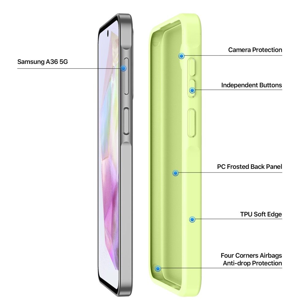 DUX DUCIS DUX DUCIS Galaxy A36 5G/A56 5G Skal Yind Series Lime Grön - Teknikhallen.se