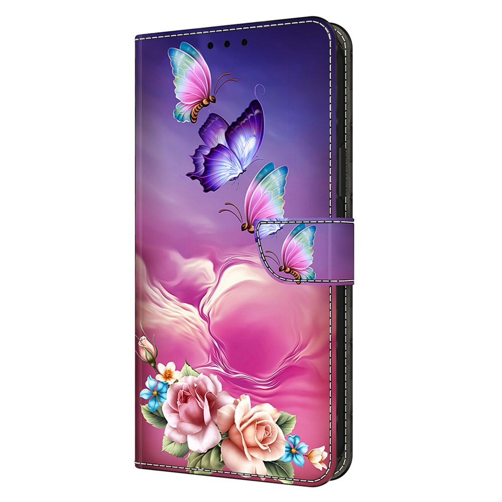  Galaxy A36 5G/A56 5G Fodral Med Tryck Blommor/Fjärilar - Teknikhallen.se