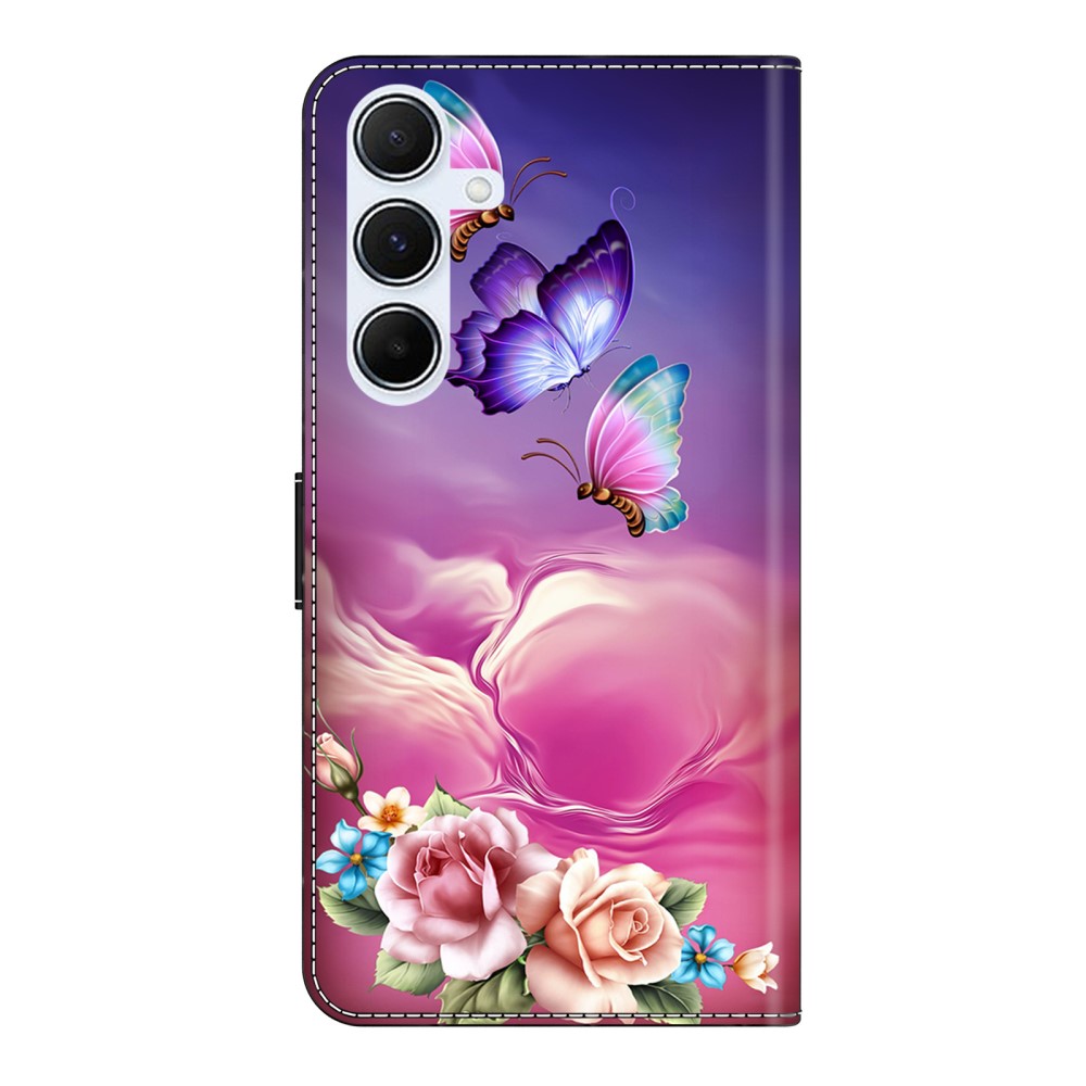  Galaxy A36 5G/A56 5G Fodral Med Tryck Blommor/Fjärilar - Teknikhallen.se