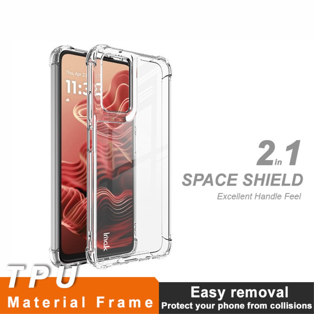 IMAK IMAK Motorola Moto G35 5G Skal Shockproof Transparent - Teknikhallen.se