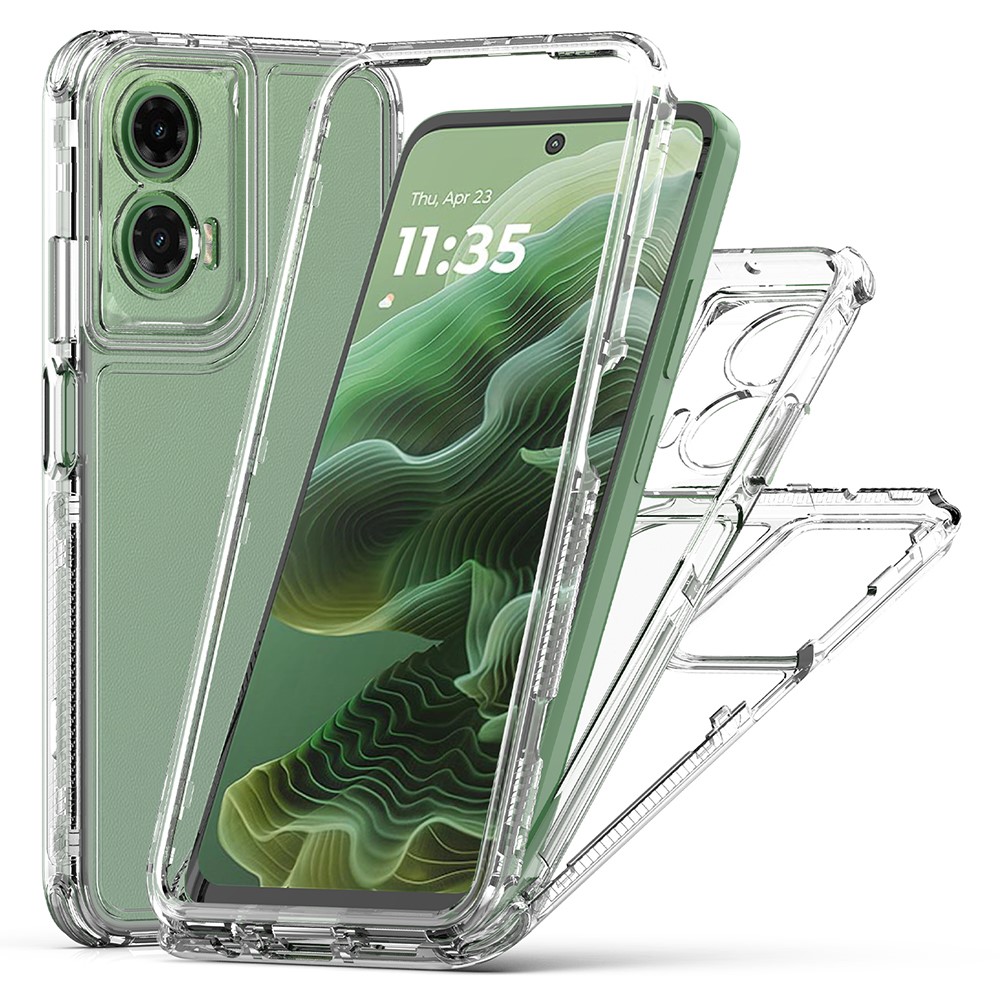  Motorola Moto G35 5G Skal Hybrid 360 Shockproof Transparent - Teknikhallen.se