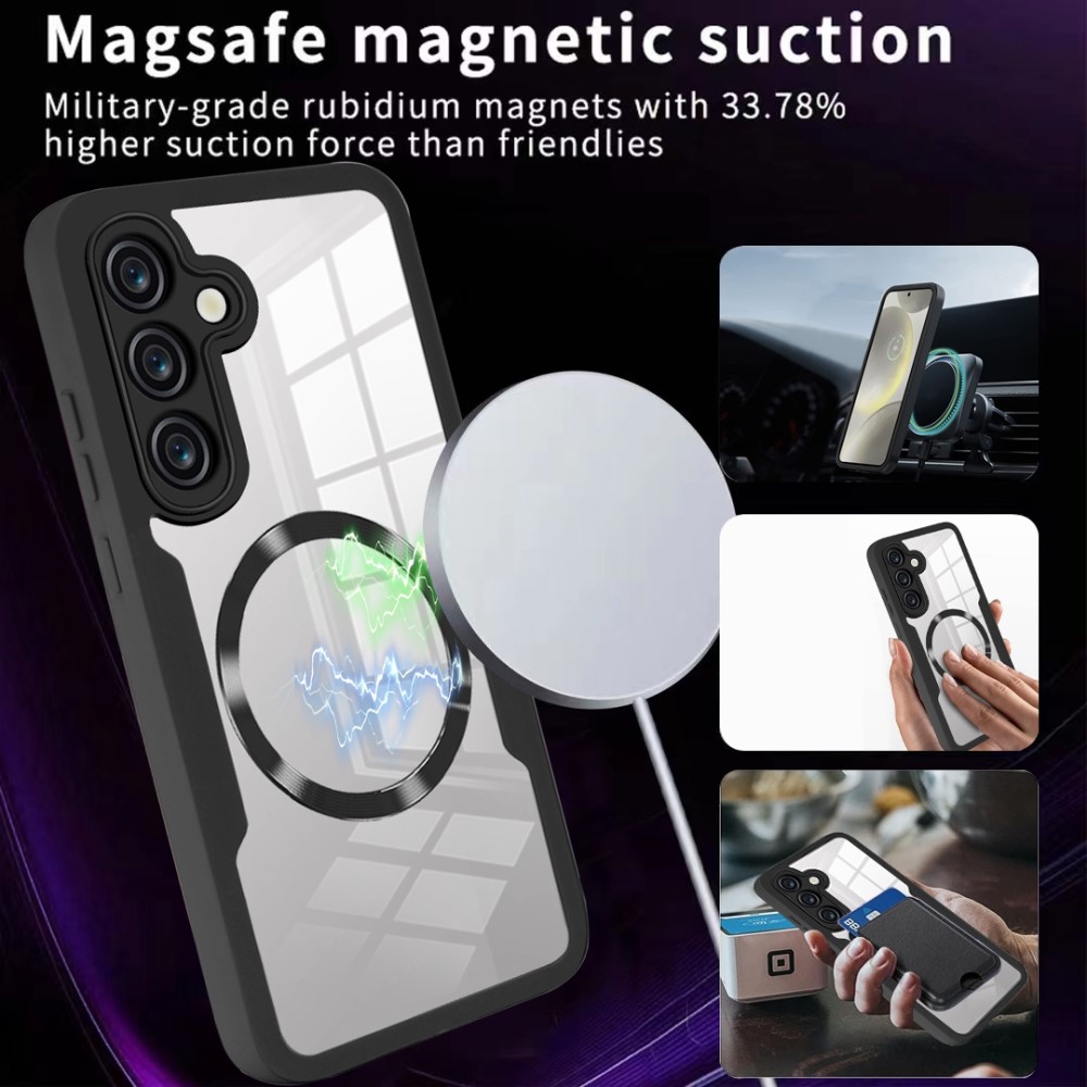  Samsung Galaxy S25 Skal MagSafe 360 Hybrid Defense Lila - Teknikhallen.se