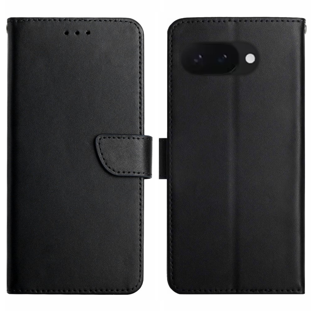  Google Pixel 9a Fodral Äkta Läder Svart - Teknikhallen.se