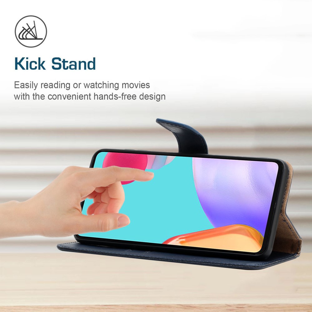  Google Pixel 9a Fodral Äkta Läder Mörk Blå - Teknikhallen.se