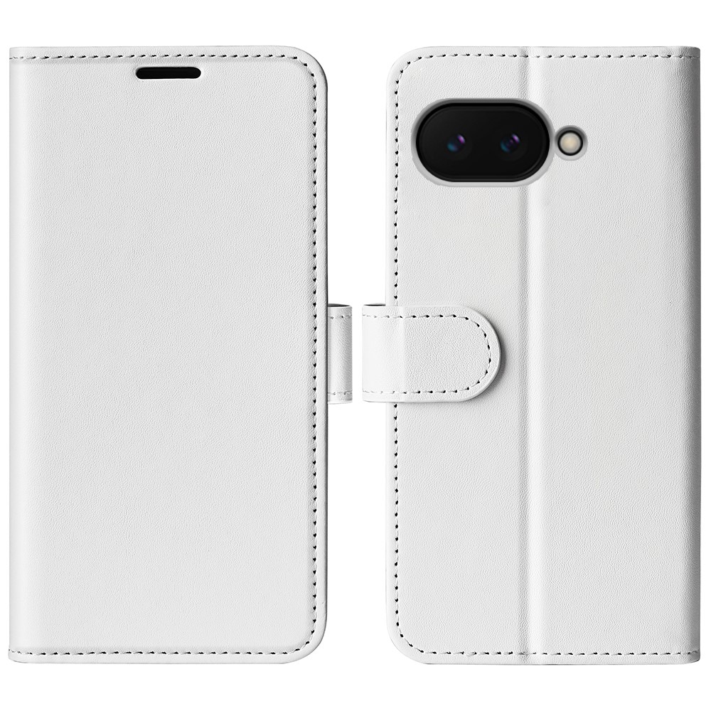  Google Pixel 9a Fodral Crazy Horse Läder Vit - Teknikhallen.se