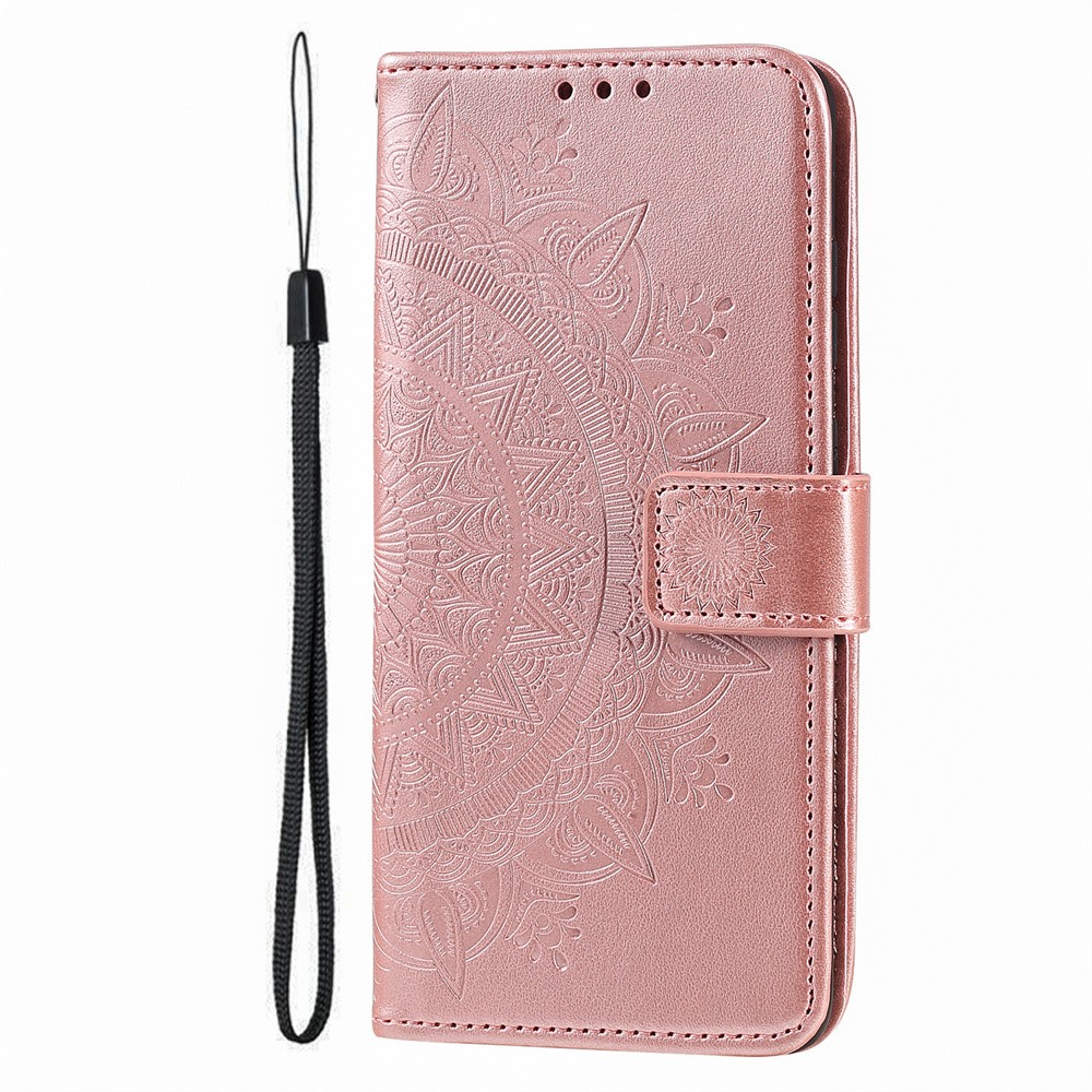  Google Pixel 9a Fodral Mandala Läder Roséguld - Teknikhallen.se