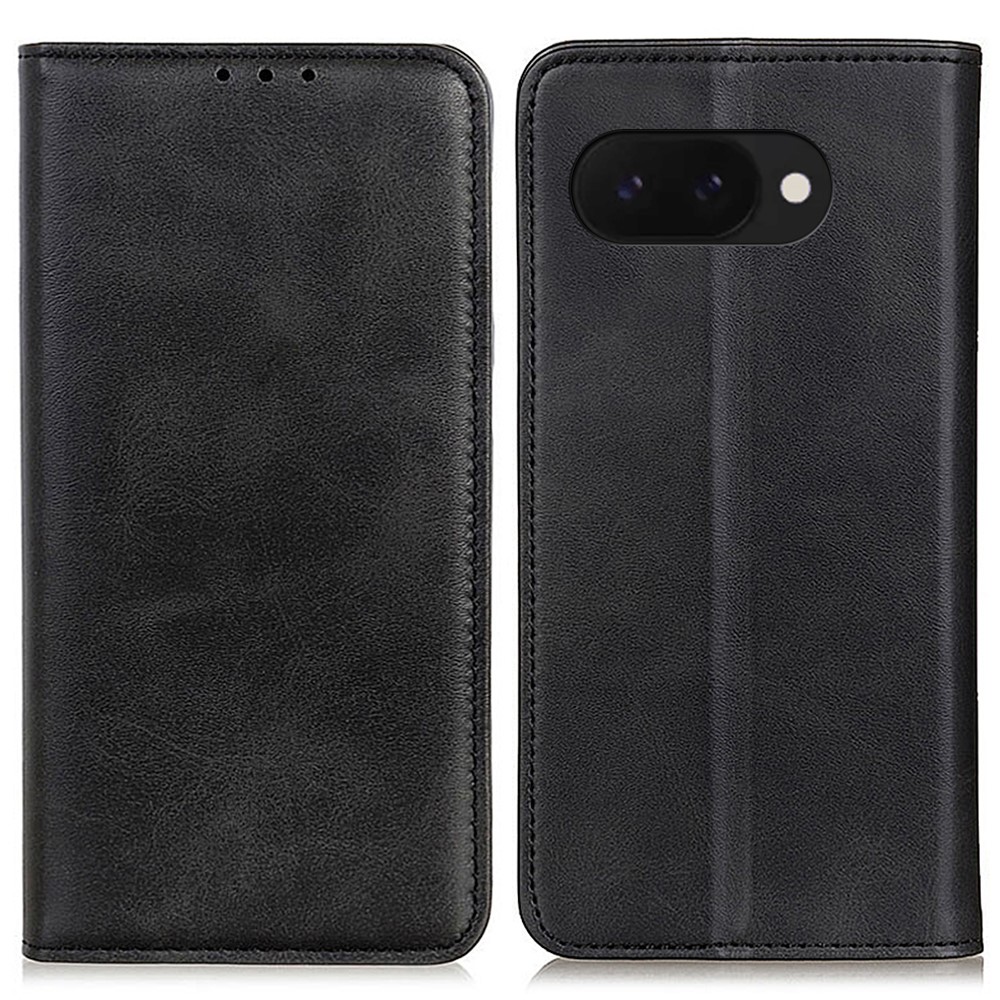  Google Pixel 9a Fodral Flip Split Läder Svart - Teknikhallen.se