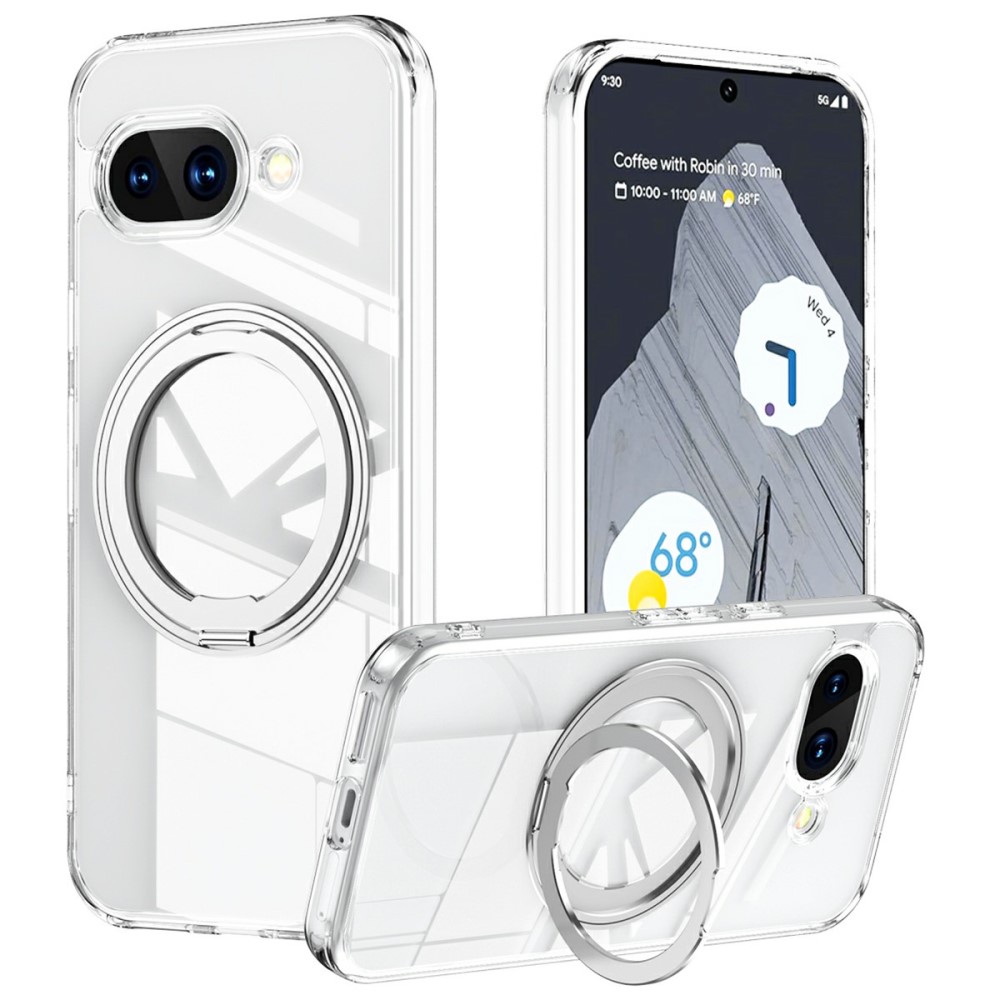  Google Pixel 9a Skal MagSafe Hybrid Kickstand Transparent - Teknikhallen.se